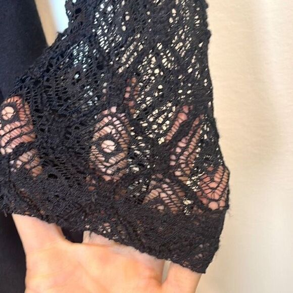Catherine Malandrino for Design Nation lace long sleeve black fit flare dress 6 - Picture 5 of 8
